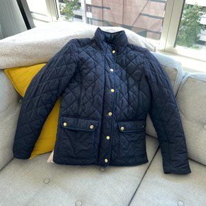 J. Crew Navy Quilted Utility Jacket